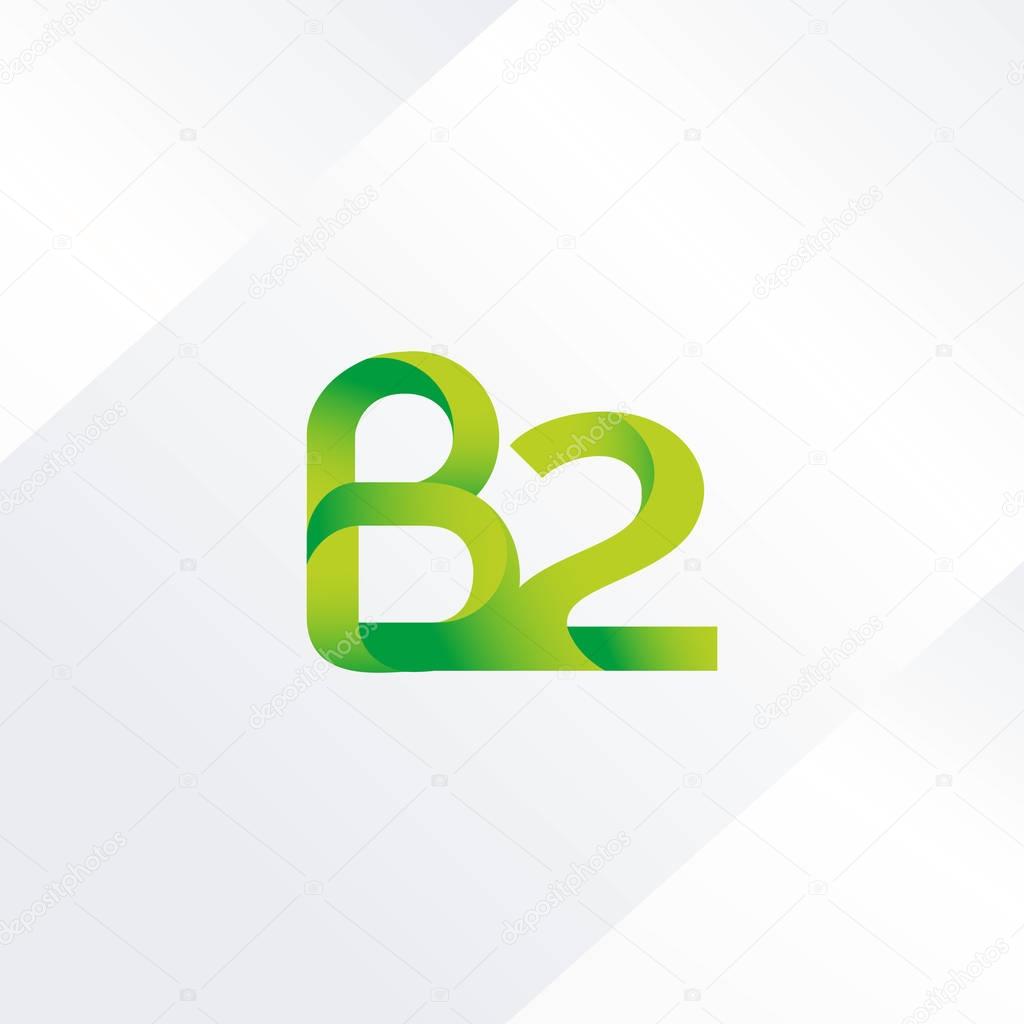 Letter and number logo B2 icon,  Vector illustration , corporate identity