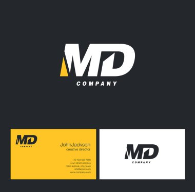 M ve D harfi Logo  