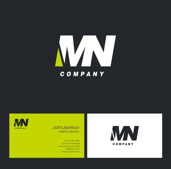 Logotipo de letra M & N — Vector de stock