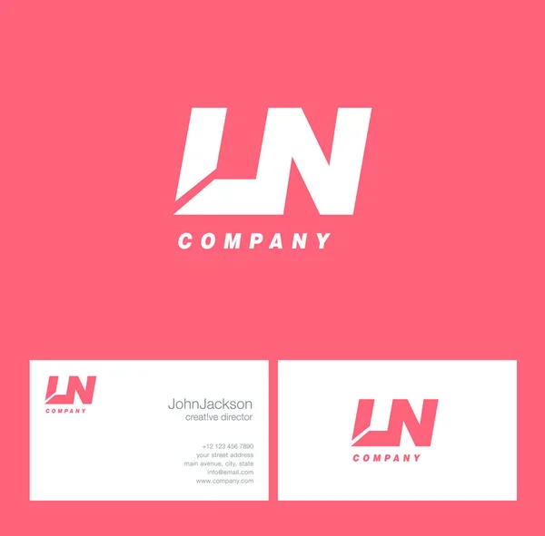 L & N Letter Logo — Stock Vector