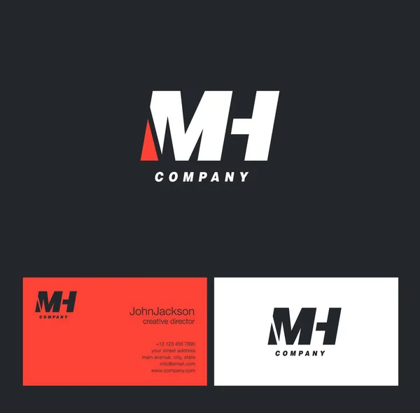 M & H brev logotyp — Stock vektor