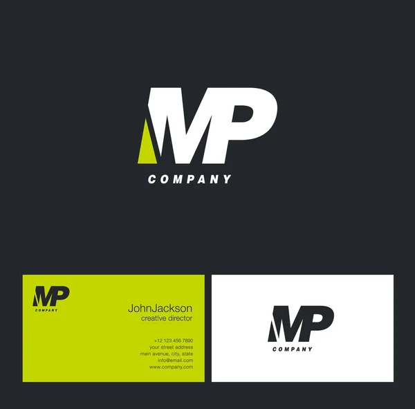 Logotipo de letra M & P — Vector de stock