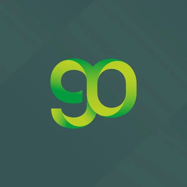 Letra y número logo — Vector de stock