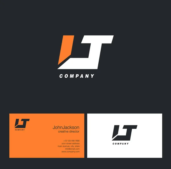 Logotipo de la letra L & T — Vector de stock