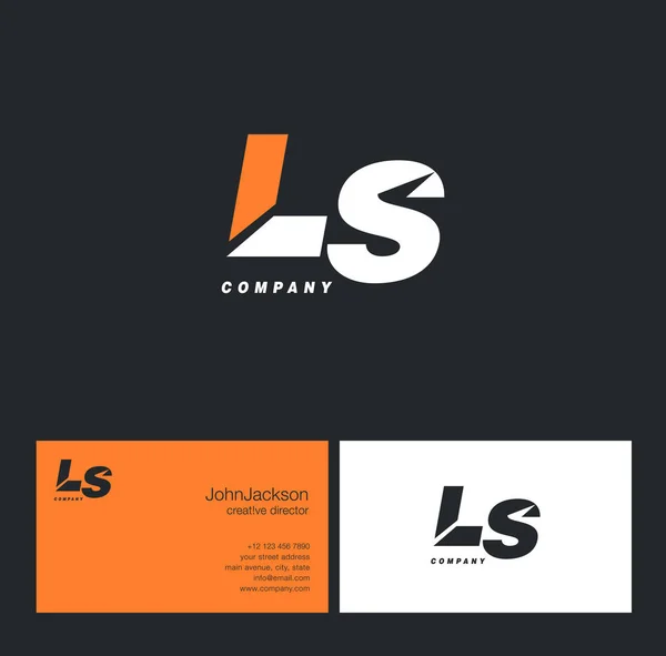 L & S Letter Logo — Stock Vector