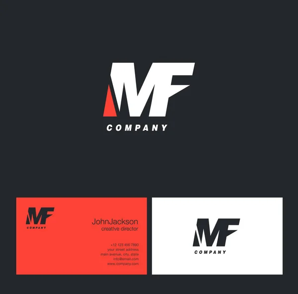 M & F brev-logotypen — Stock vektor