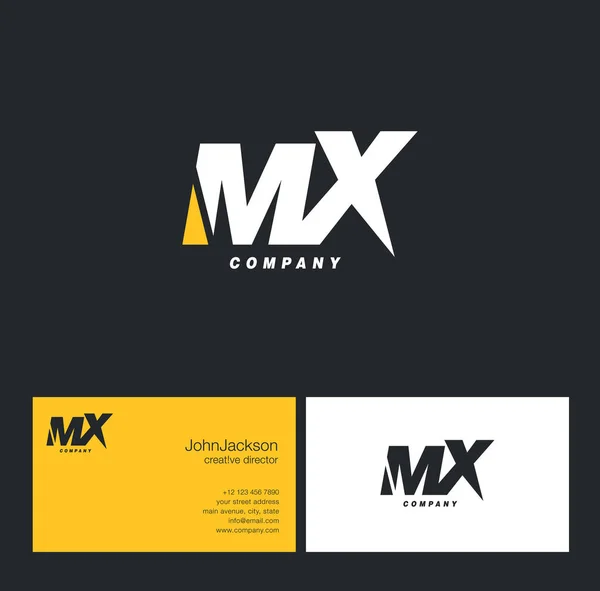 Logo lettre M & X — Image vectorielle