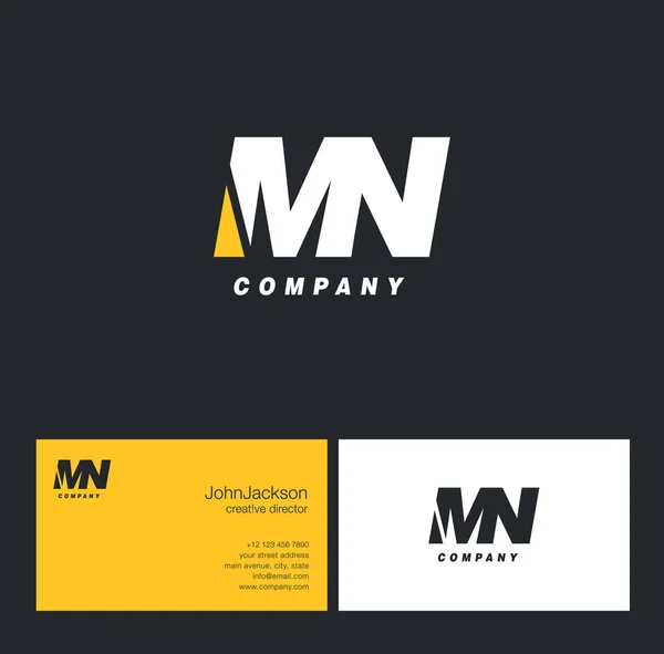 Logotipo de letra M & N — Archivo Imágenes Vectoriales