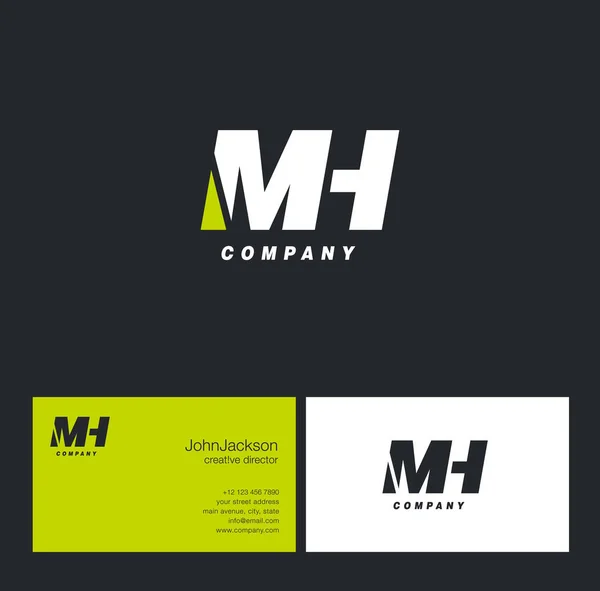 Logotipo de letra M & H — Vector de stock