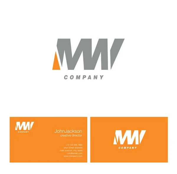 M & W Letter Logo — Stock Vector