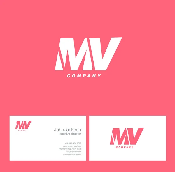 Logo lettre M & V — Image vectorielle