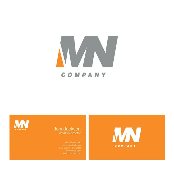 M & λογότυπο γράμμα N — Διανυσματικό Αρχείο