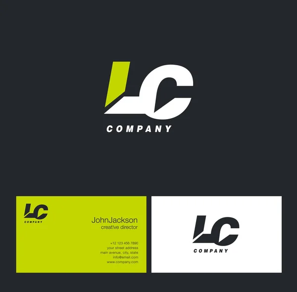 L & C logotipo da carta — Vetor de Stock