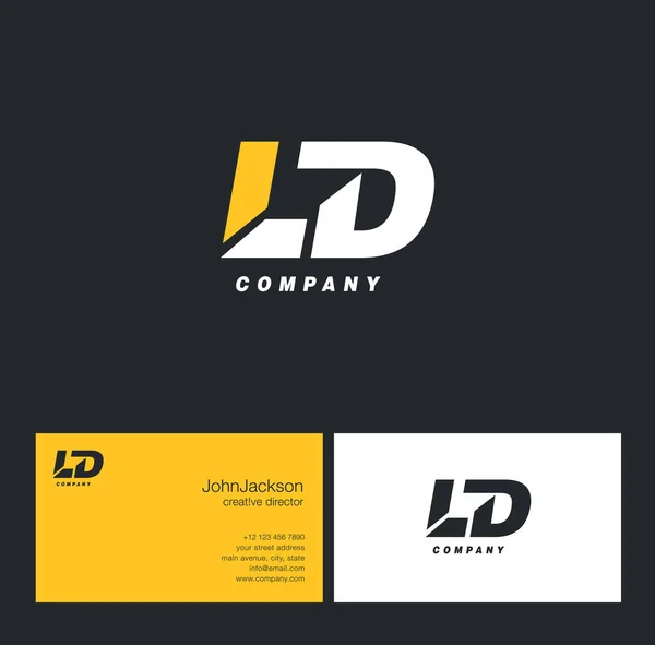 Логотип літери L & D — стоковий вектор