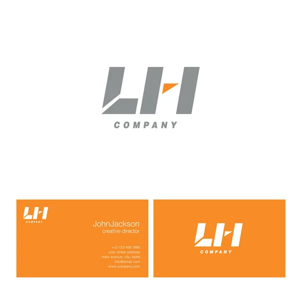 L & H Letter Logo — Stock Vector
