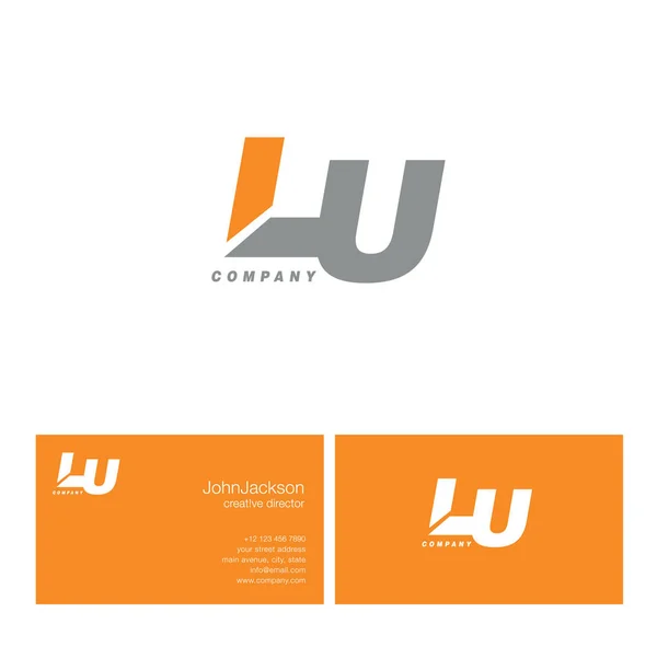L & U Letter Logo — Stock Vector