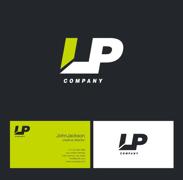 L & P betű logó — Stock Vector