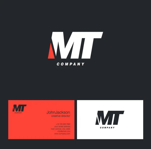 M & T brev logotyp — Stock vektor