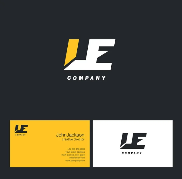 L & E logotipo da carta —  Vetores de Stock