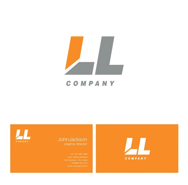 L & L Letter Logo — Stock Vector