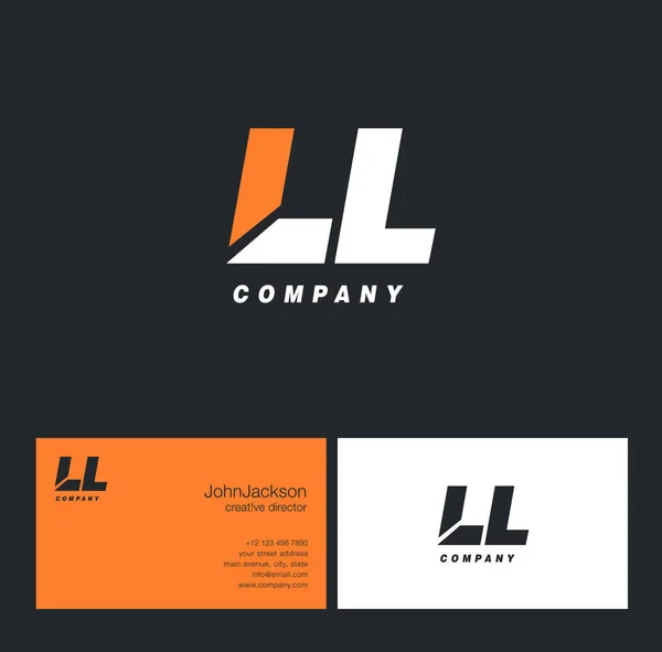 L & L Letter Logo — Διανυσματικό Αρχείο