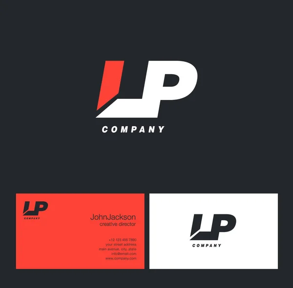 Логотип буквы L & P — стоковый вектор