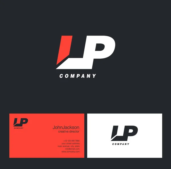 L & p Buchstabe Logo — Stockvektor