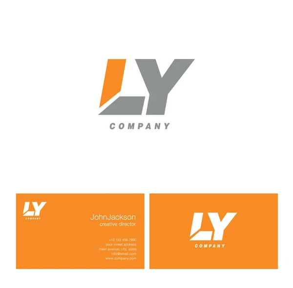 L & Y brev logotyp — Stock vektor