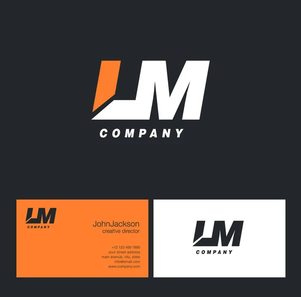 L & M Letter Logo — Stock Vector