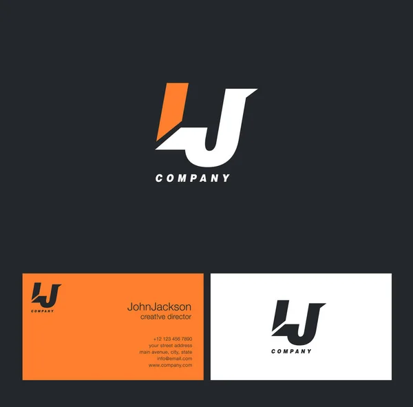 L & J logotipo da carta — Vetor de Stock