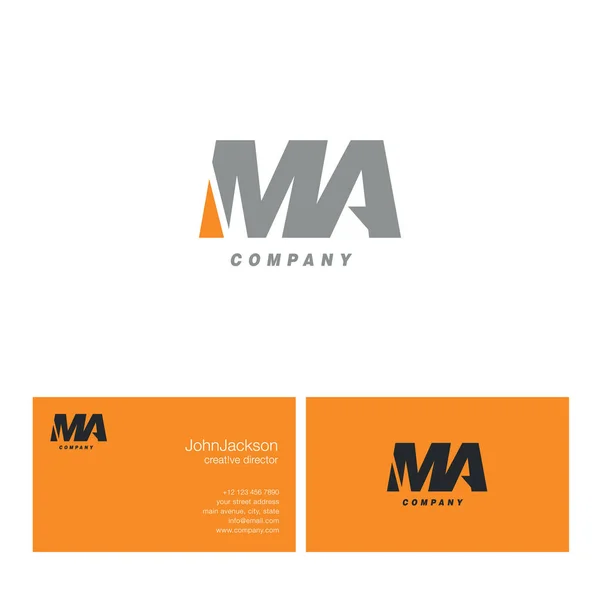 M & A Letter Logo — Stock Vector