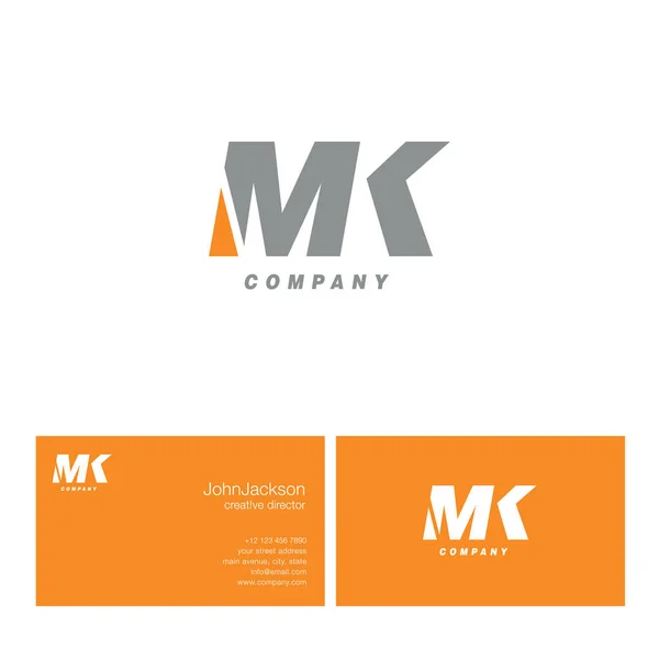 Logotipo de letra M & K — Vector de stock