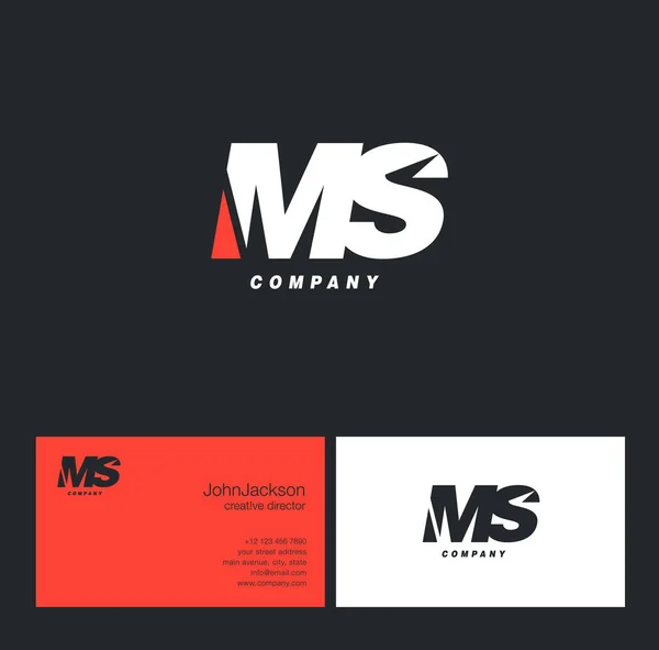 Logo lettera M & S — Vettoriale Stock