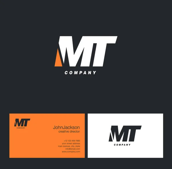 Logotipo de letra M & T — Vector de stock