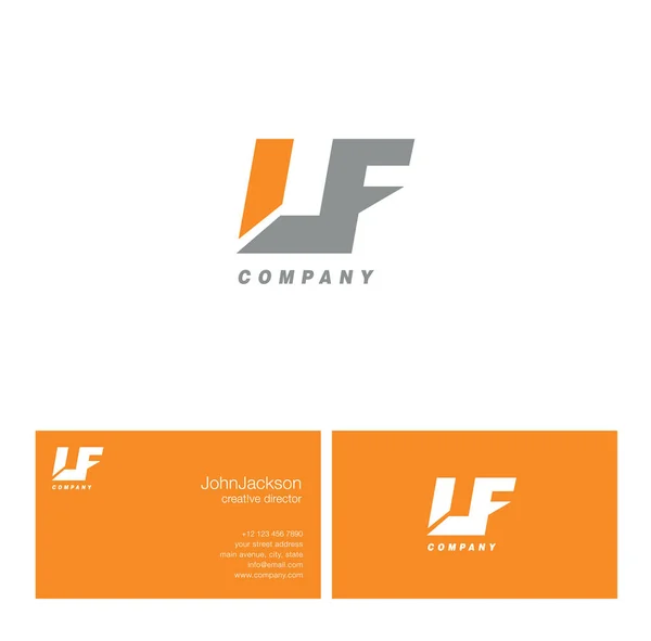 L & F Letter Logo — Stock Vector