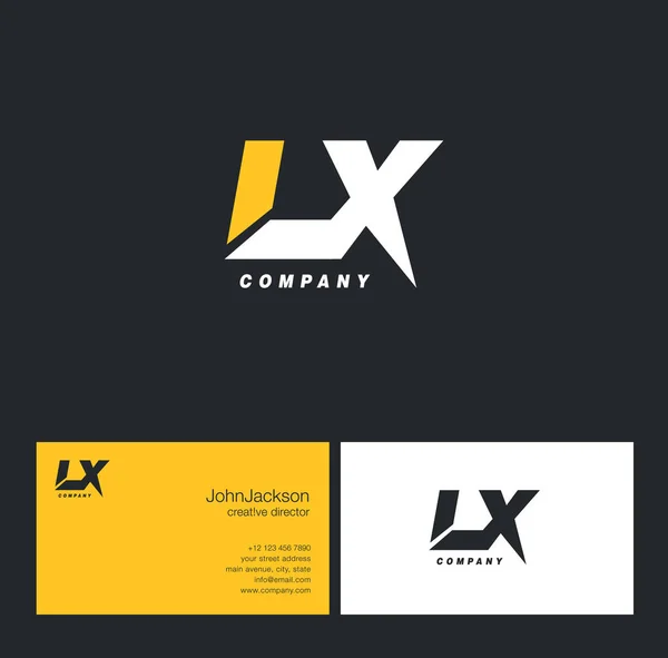 L & X Letter Logo — Stock Vector