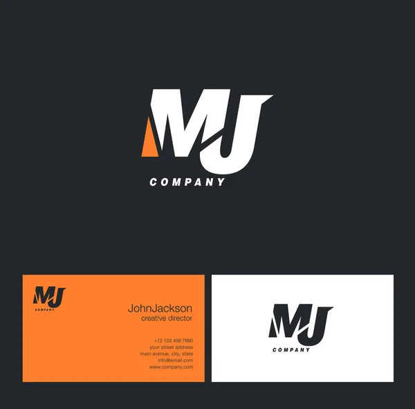 M ve J harfi Logo — Stok Vektör