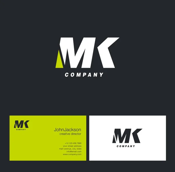 M & k Letter Logo — Stockvektor