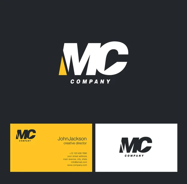 M & Logo písmeno C — Stockový vektor