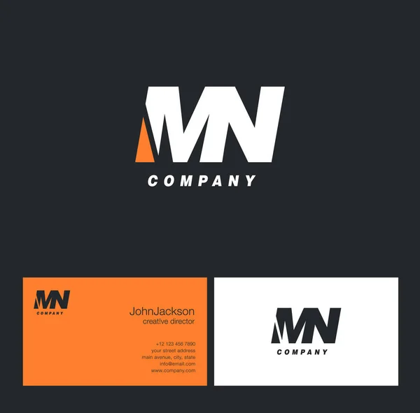 Logotipo de letra M & N — Vector de stock