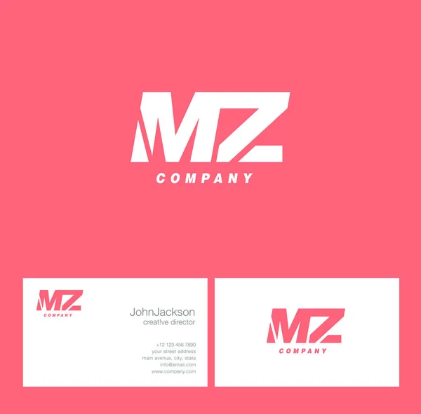M & Z brief Logo — Stockvector