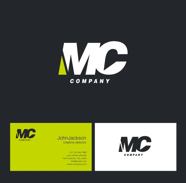 M & Logo písmeno C — Stockový vektor