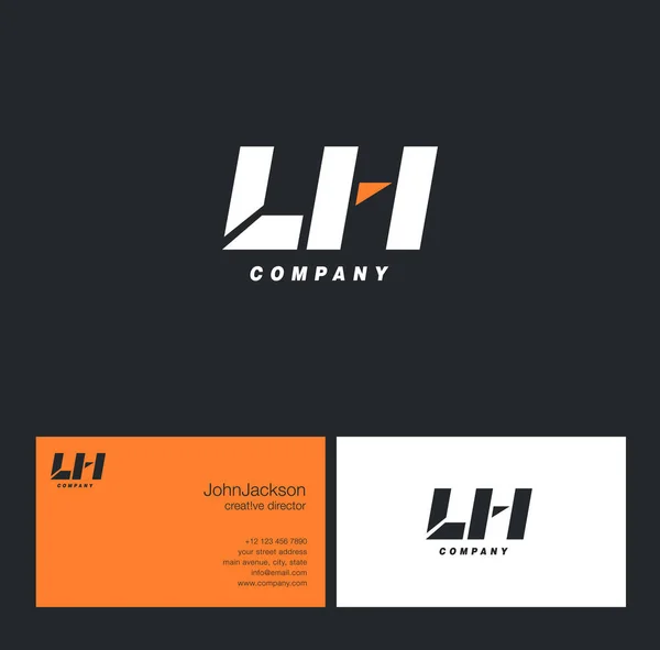 L & H Letter Logo — Stock Vector