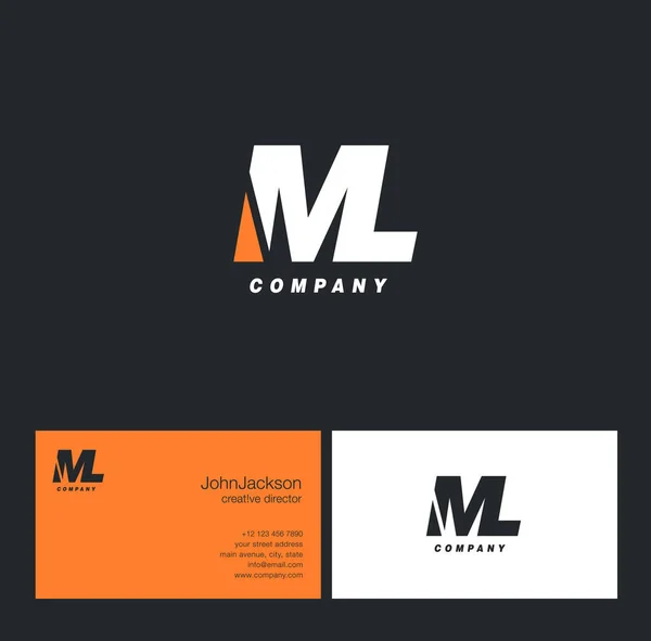 Logo de la lettre M & L — Image vectorielle