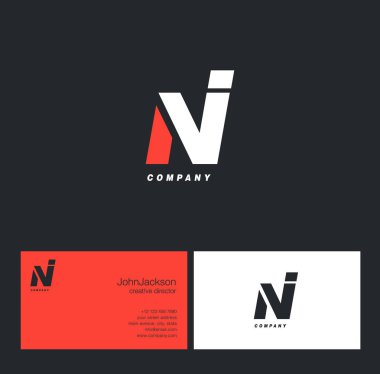 N ve ben Logo mektup  