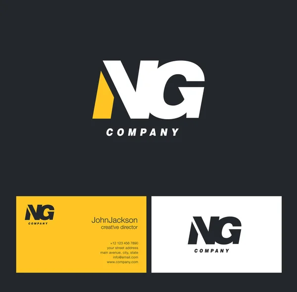 Logotipo de letra N & G — Vector de stock