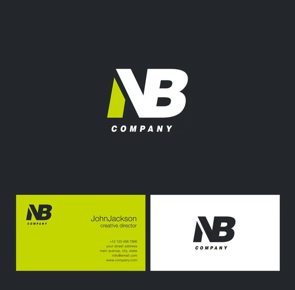 N & B dopis Logo — Stockový vektor