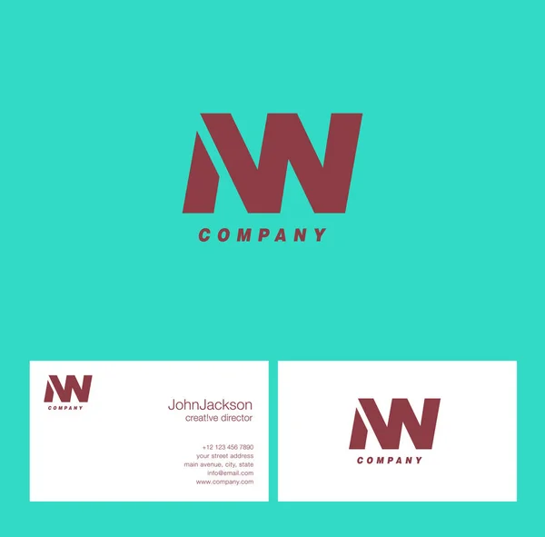 Logotipo de la letra N & N — Vector de stock