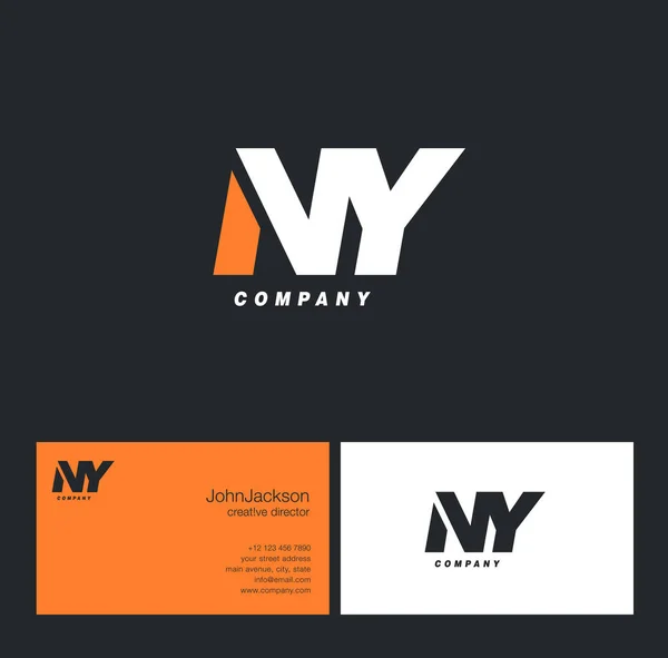 N & Y Letter Logo — Stock Vector