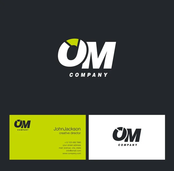 O & M Letter Logo — Stock Vector